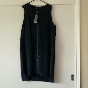 Eileen Fisher Interlude Printed Silk Crepe de Chine sleeveless dress